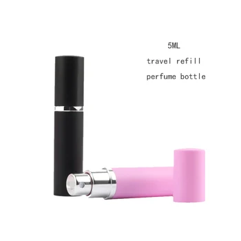 

5ml portable miniature plastic reusable perfume bottle, empty cosmetic container with sprayer for travellers to use