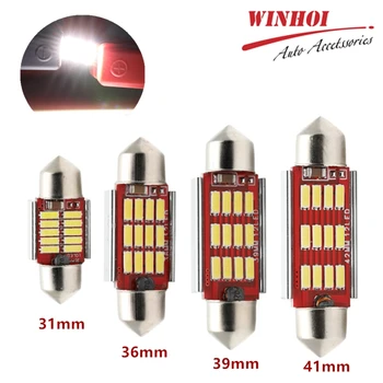 

Car Dome Led Festoon License Plate Clearance Light Error Free 4014 31mm 10smd 36/39/41 12smd Interior Roof Reading Lights Bulbs