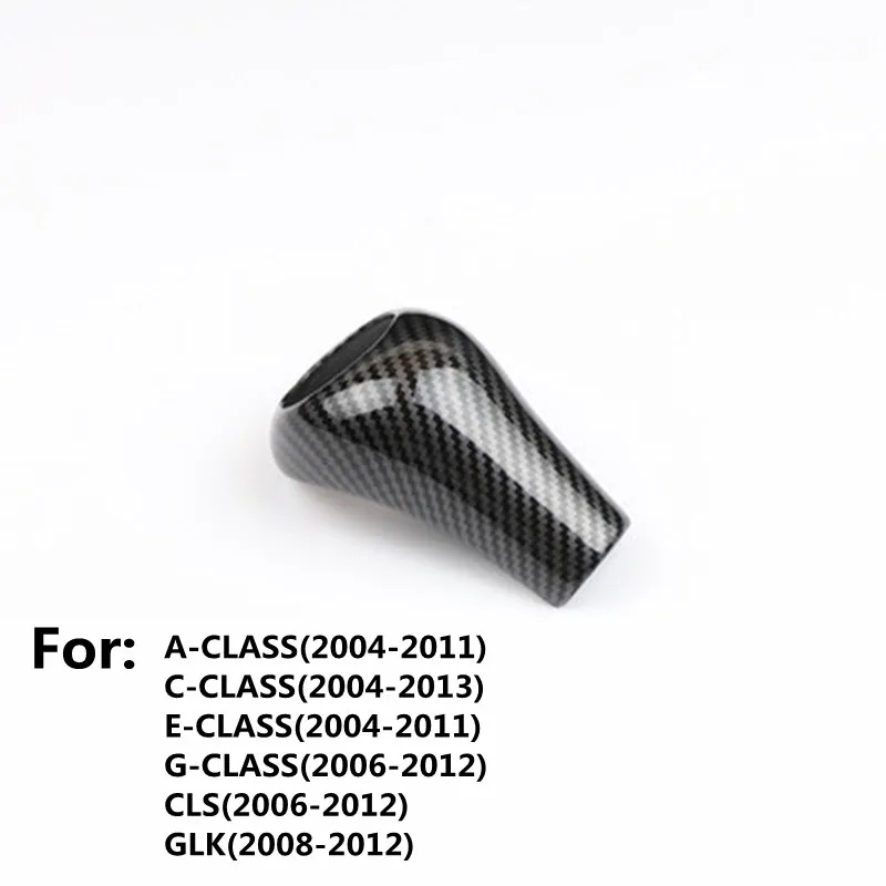 Для Mercedes w204 w212 Автомобильная модификация ABS крышка переключения передач автомобильные наклейки и наклейки Стайлинг для C E A G класс CLS аксессуары - Название цвета: black Carbon Texture