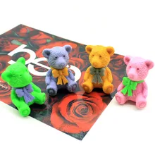 

4Pcs/set Cartoon Bear Eraser Detachable Punch Animal Rubber Prize for Kindergarten Kawaii Stationery School Supplies Wholesale