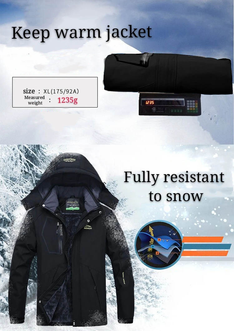 L-3XL, водонепроницаемая куртка для рыбалки, мужская зимняя куртка для катания на лыжах, скалолазания, ветровка для велоспорта, Мужская ветрозащитная флисовая одежда для кемпинга