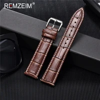 Calfskin Leather Watch Strap 18mm 20mm 22mm 24mm Watchband For Women Men Watch Accessories Solid Buckle Black Brown 1