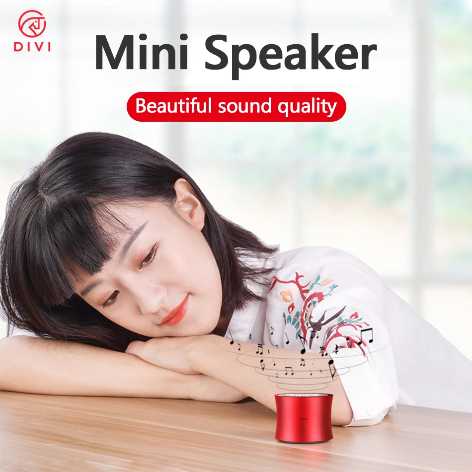DIVI Bluetooth wireless Speaker for Samsung S8 S9 S7 mini speaker for iphone Xr XS