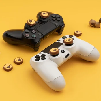 

Cute Cat Bear Thumb Grips For XBOX PS4 SWITCH PRO Controller Silicone Joystick Cap Thumbstick Case Gamepad Cover Shell Accessory