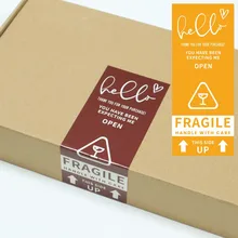 

50PCS Fragile Stickers Please Handle with Care Thank You Warning Labels for Goods Decoration