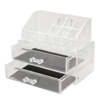 

Portable Transparent Makeup Organizer Storage Box Acrylic Makeup Display Organizer Holder Drawers Box for Makeup Storage Case