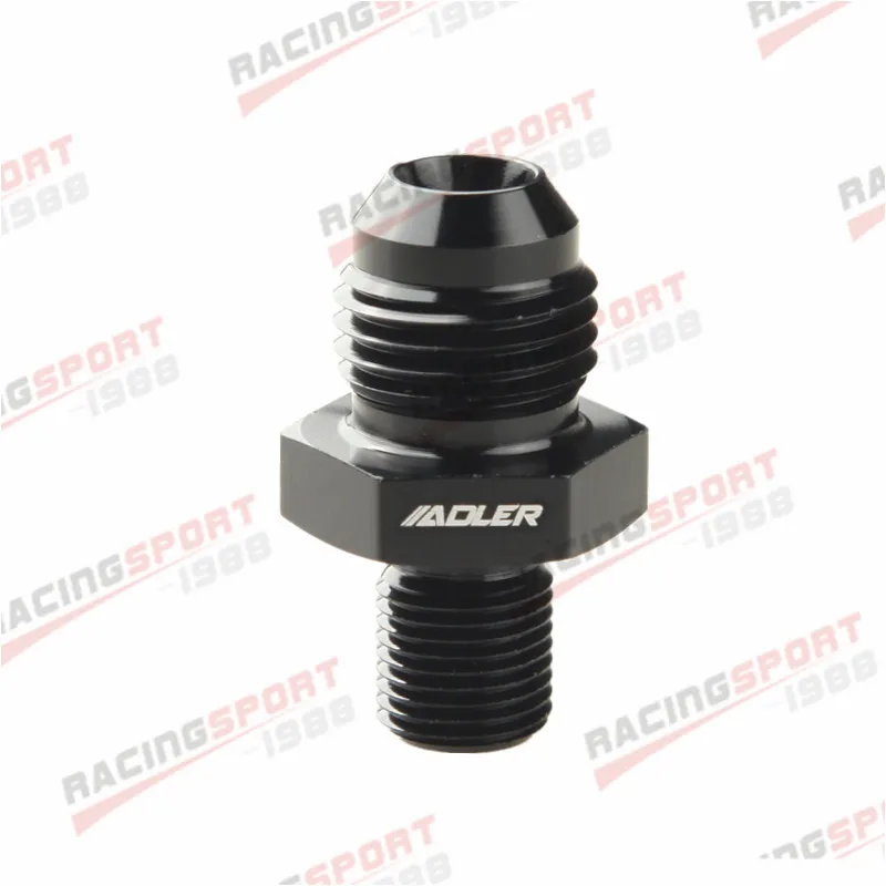 

AN -6 AN6 -6AN Male To 1/8" BSP BSPP Straight Adapter Aluminum Black