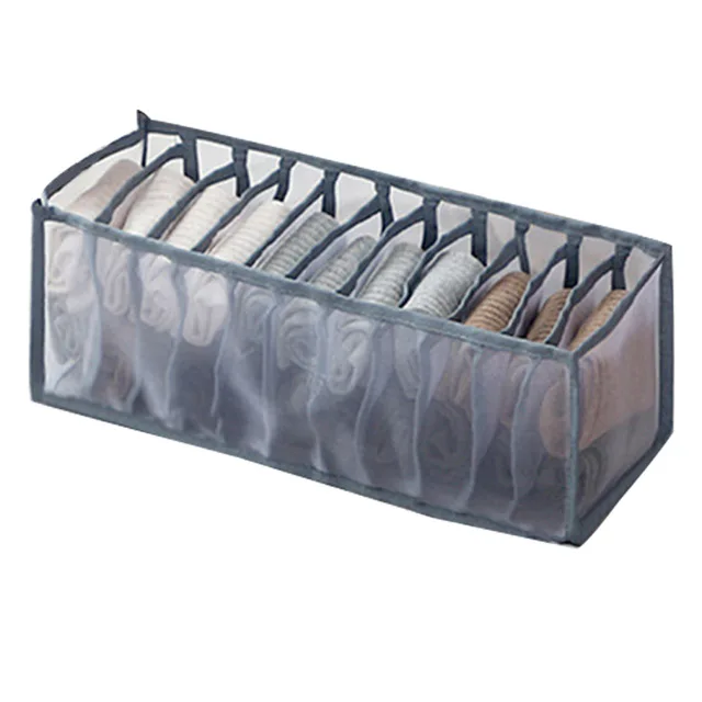 Multi-grids Underwear Storage Box Sock Bra Underpant Organizer Lattice Mesh Drawer Tidy Divider Practical Grid underwear 