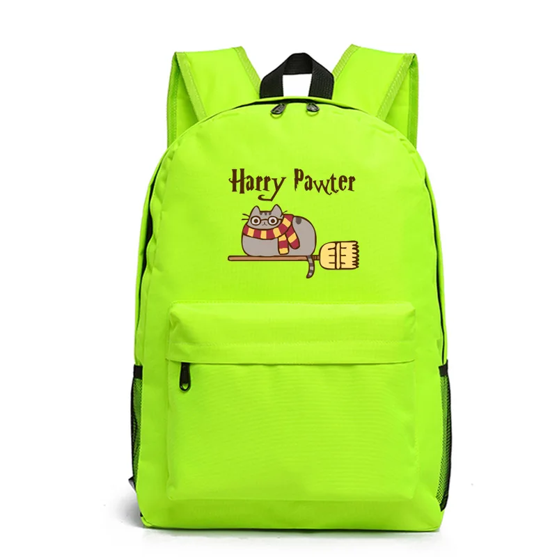 

High quality pusheen Backpack Fashion New Pattern Pokemon Pikachu Travel Rucksack Student Gengar Boys Girls School Bag