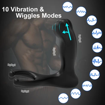 3 in 1 Vibrator Prostate Massager Remote Control Anal Plug Heating Vibrating Butt Stimulator Male Sex Toys for Men Women Couples 3