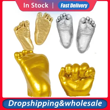 

Non-Allergenic 3D Infant Baby Hand Foot Print Plaster Casting Kit Handprint Footprint Keepsake Gift Support Dropshipping