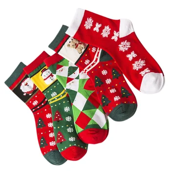 

5 Pairs Christmas Socks Cartoon Socks Socks for Autumn Home Girl