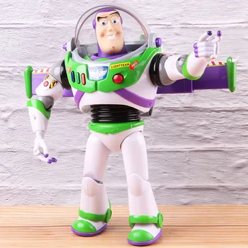 

Talking Buzz Lightyear Toy Story PVC Collectible Action Figure With LED Light Buzz Lightyear Model Toy Anime Star Command
