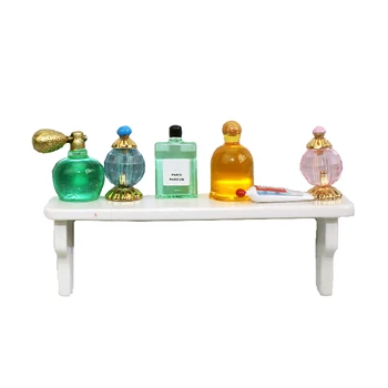 

1/12 Dollhouse Miniature Accessories Alloy Mini Perfume Rack Set Simulation Furniture Model Toys for Dolll House Decoration