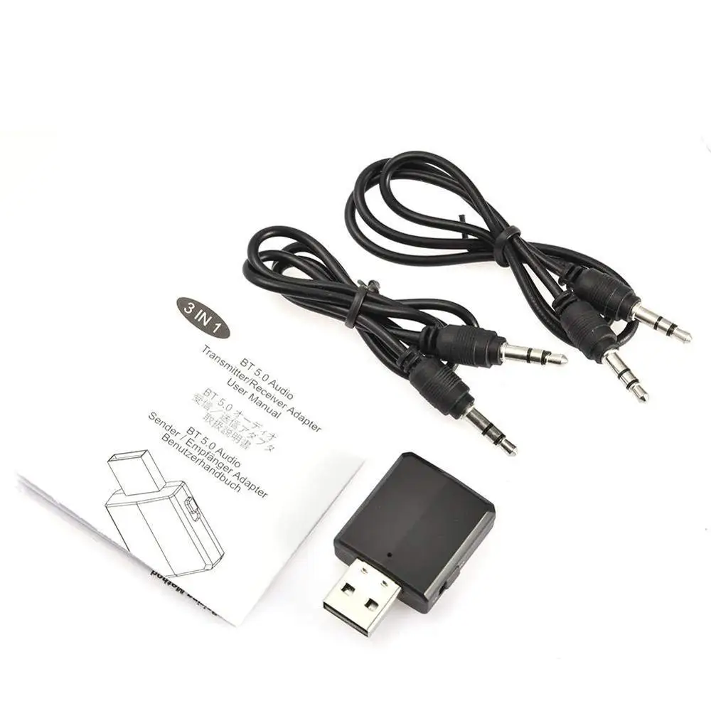 USB Bluetooth 5,0 передатчик приемник 3 в 1 EDR Беспроводной адаптер ключ 3,5 мм AUX для ТВ ПК наушники домашние стерео аудио автомобиля