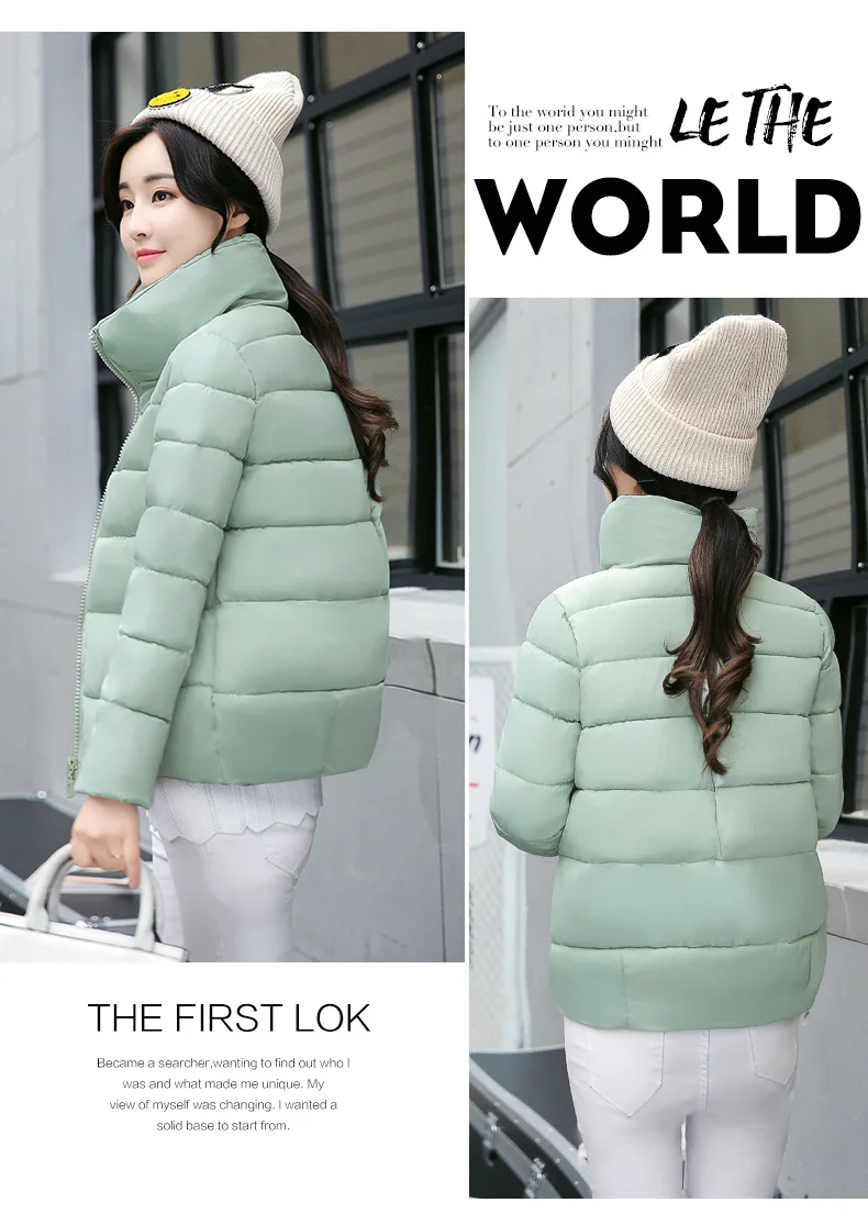 Winter down Jacket Cotton-padded Clothes Women's Short Cotton Overcoat Korean-style Small Cotton-Padded Jacket Thick down C