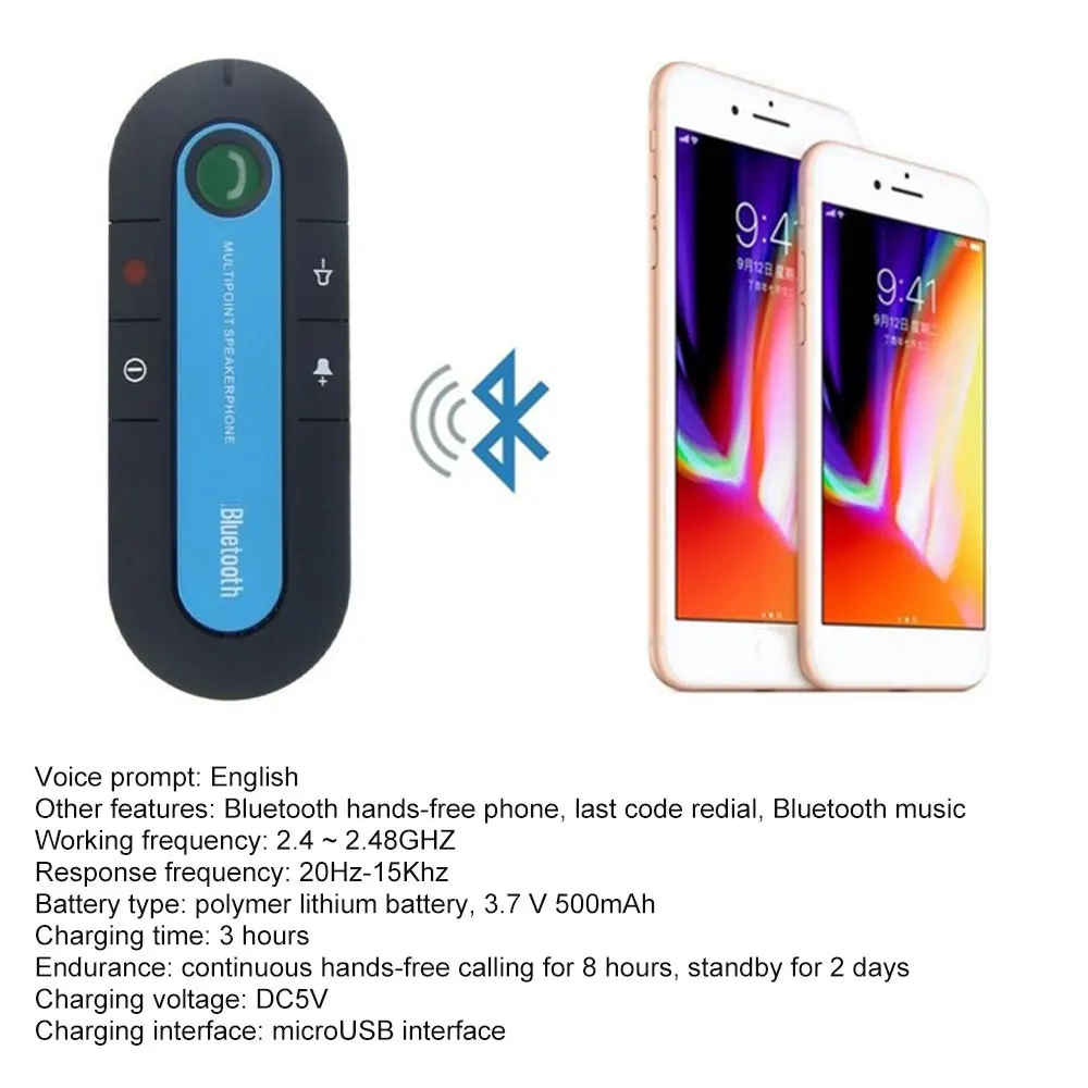 Солнцезащитный козырек Bluetooth громкая связь портативный Bluetooth беспроводной Громкая связь Handsfree приемник Smart