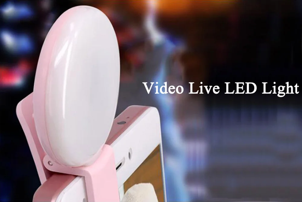 Светодиодный фонарик с регулируемой яркостью для селфи портативный для iPhone iPad Android камера phtographia видео макияж белый 3200-5600k