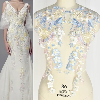 

Girls dress home diy sewing colorful lace patches, big size wholesale price 10 pieces=1 lot, good quality sewing-on