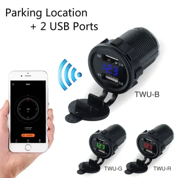 

New Promotion Dual USB 5V 4.2A Phone Car Charger Digital Voltmeter GPS Tracking USB Port Car Charger Manufactured In China