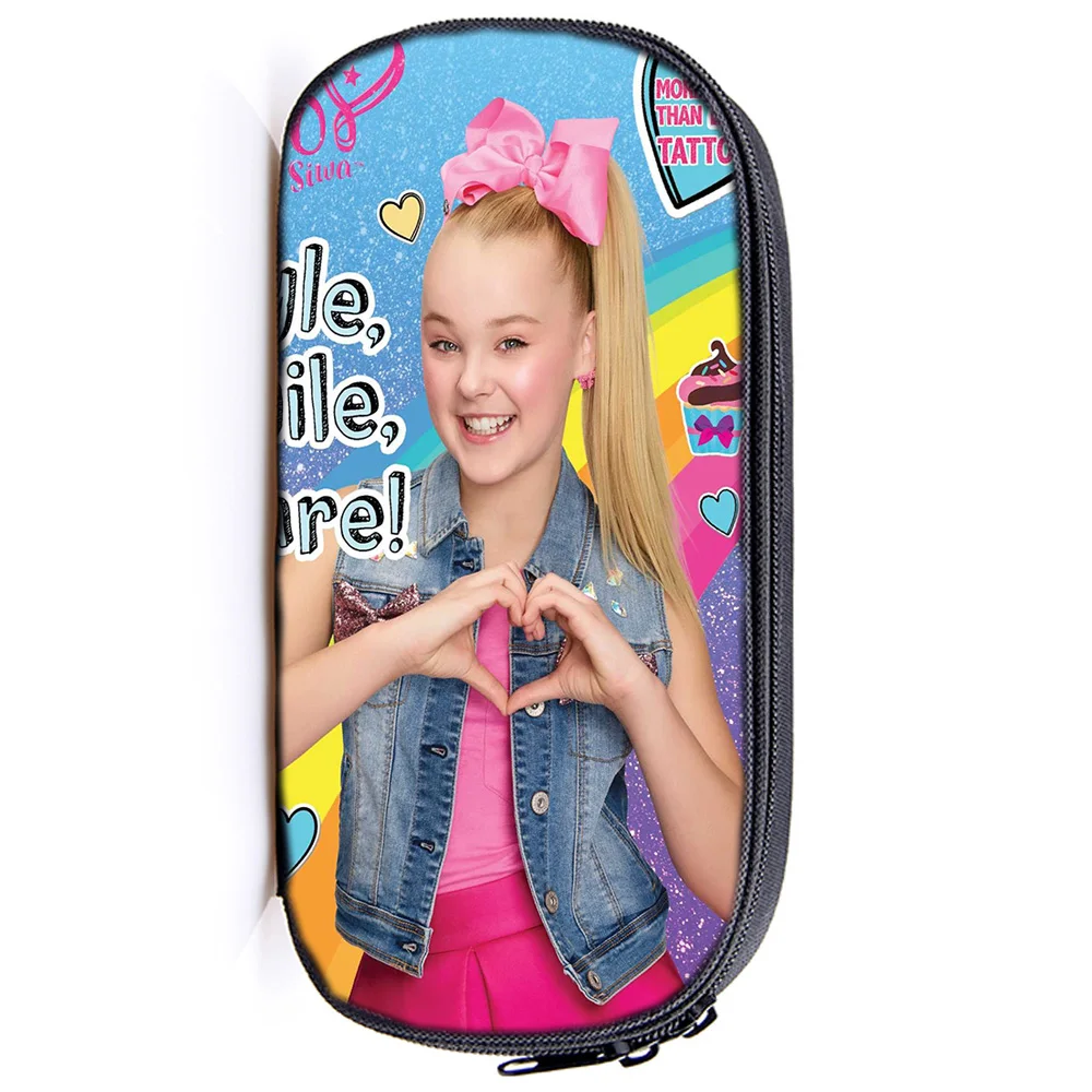 Милая сумка Jojo Siwa для ручек, Детская сумка для мальчиков и девочек, канцелярская сумка для студентов, высококачественный красивый пенал для карандашей, модная сумка