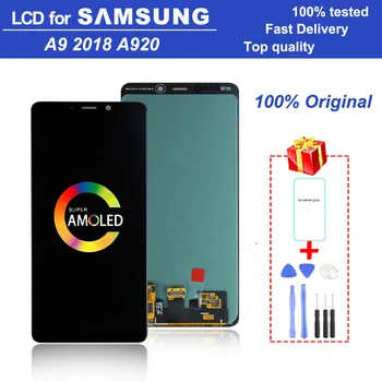 

Original 6.3" Super AMOLED A920 LCD monitor for Samsung Galaxy A9 2018 A920 A9S SM-A920F LCD digital touch screen LCD assembly