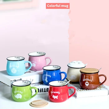 

Retro Ceramic Coffee Cups And Mugs Travel Coffee Mug Enamel Breakfast Milk Tea Cups Simple And Creative Mugs Kitchen Tool Gifts
