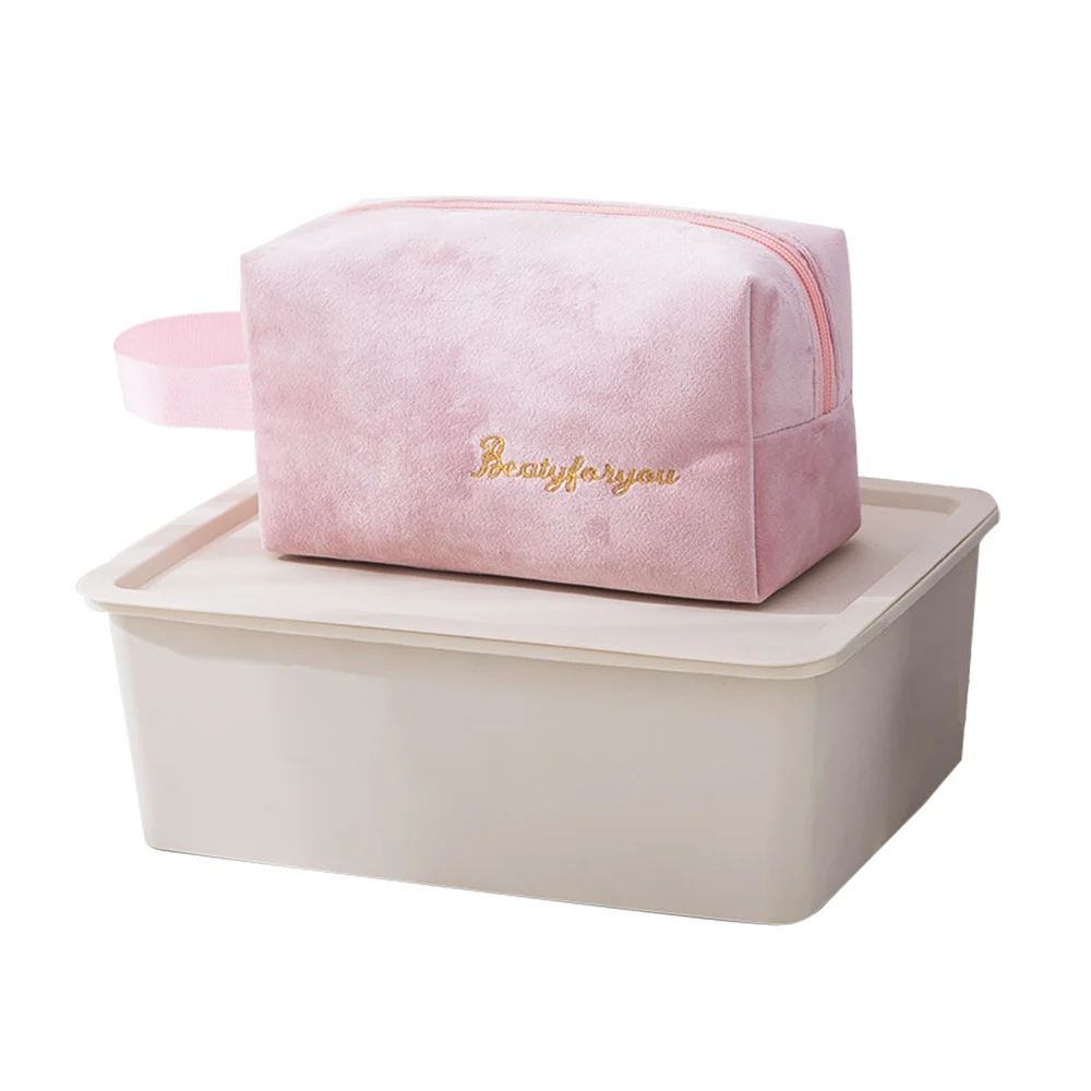 

Бархатная косметичка для женщин, женская дорожная косметичка, винтажная мягкая Сумочка для туалетных принадлежностей, косметичка, органайзер 2022