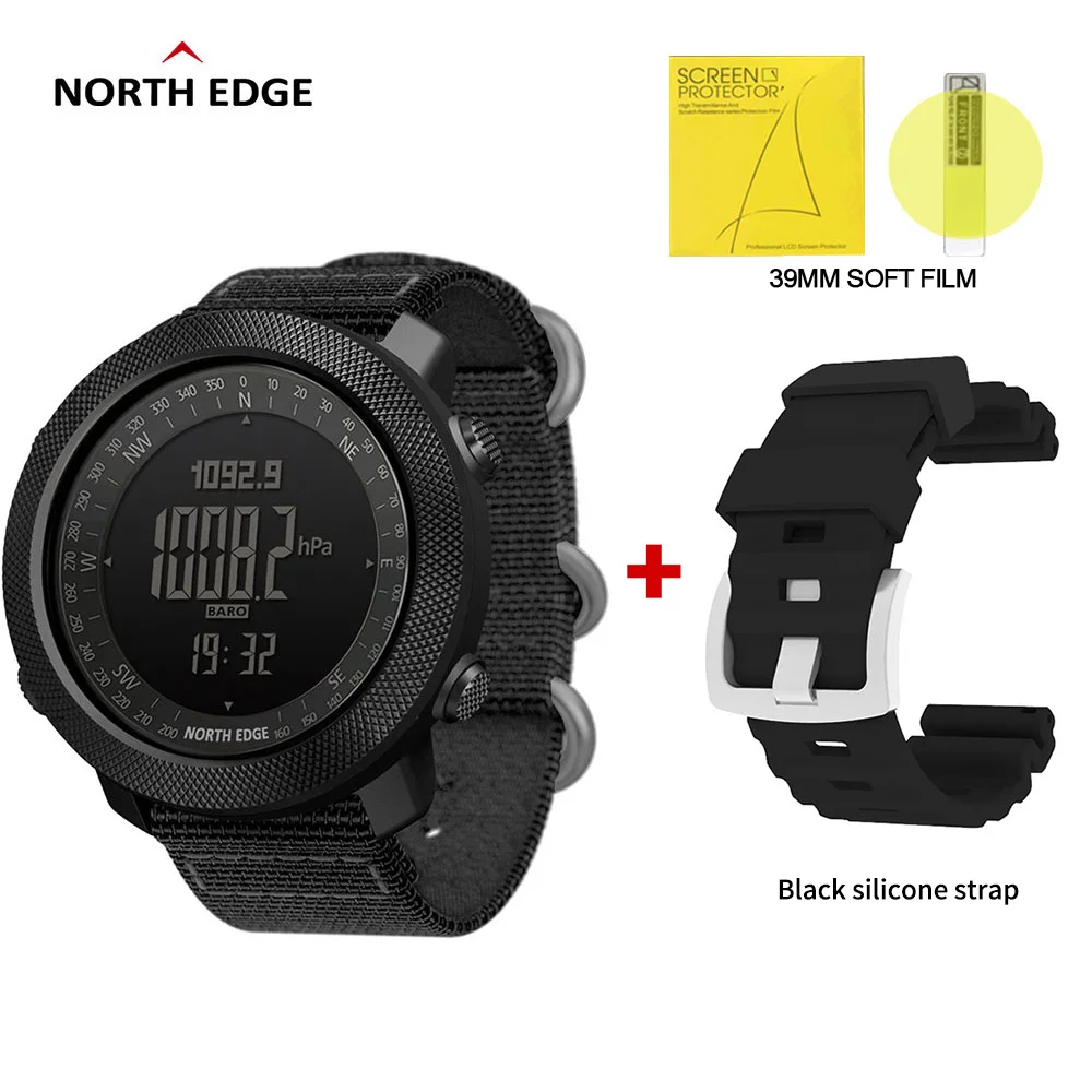 North Edge Apache smart watch Men sport smartwatch for Running Climbing Swimming Compass Altimeter Barometer waterproof 50m