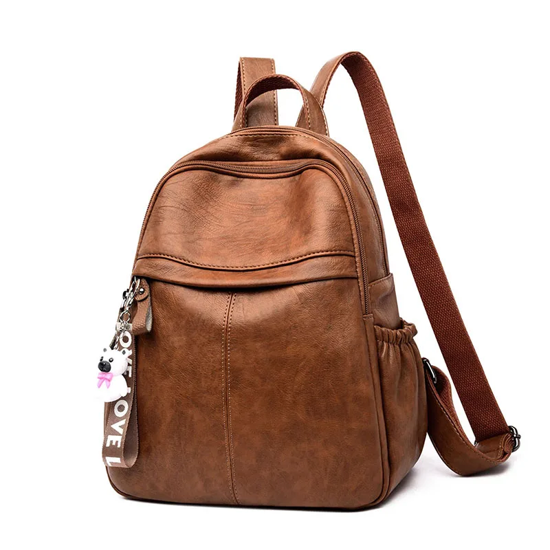 

New Leather Women's Backpack Combination Shoulder Strap School Girl Backpack Ladies Travel Leather Backpack Shoulder Bags