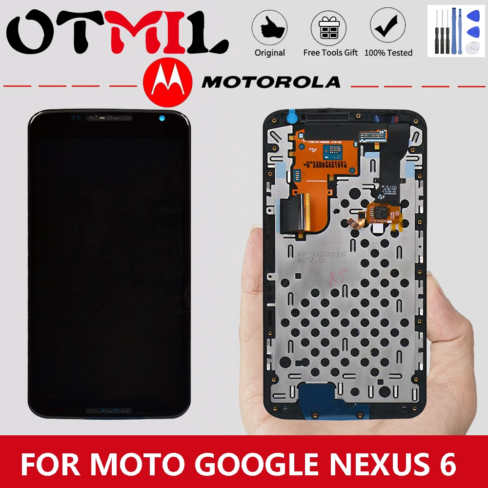 AMOLED 5,9" дисплей для Motorola Google Nexus 6 lcd кодирующий преобразователь сенсорного экрана в сборе для Moto Nexus 6 XT1100 XT1103 lcd