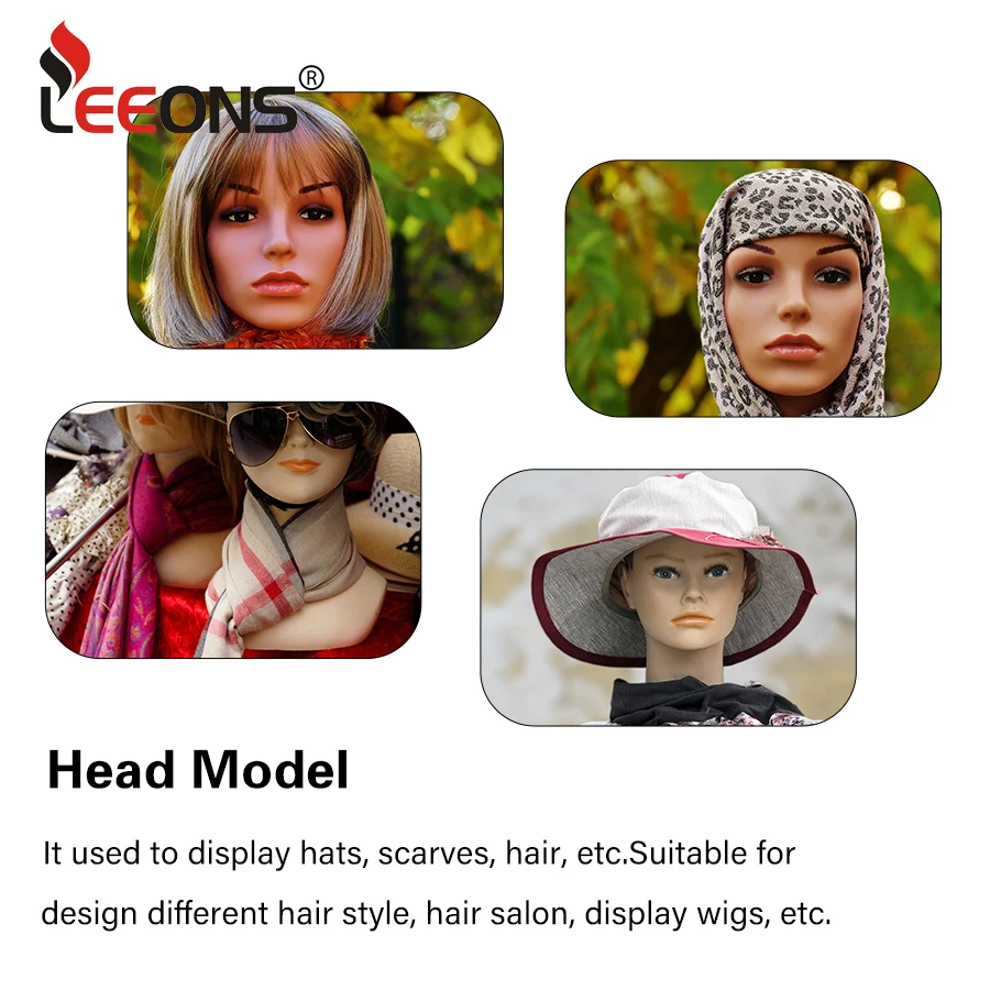 Cheap Realistic Female Mannequin Head Good Quality Display Manikin Head  Bust for Wigs Alileader Hair Wig Head