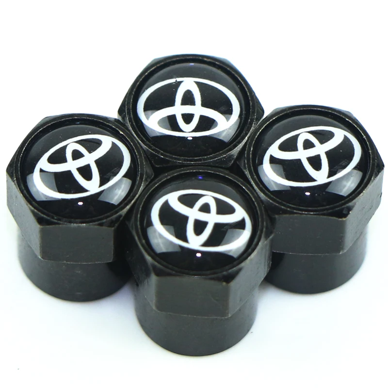 

4PCS Black Metal Auto Wheel Tire Air Valve for Toyotas Corolla Yaris Rav4 Avensis Auris Camry Car Accessories Wheels Decoration