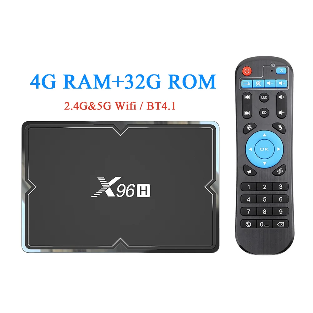 X96H Smart tv BOX X96 mini Android 9,0 Box 4 Гб 64 Гб Allwinner H603 Dual wifi 4K Netflix Youtube телеприставка IP tv Bluetooth 4,1 - Цвет: 4GB 32GB