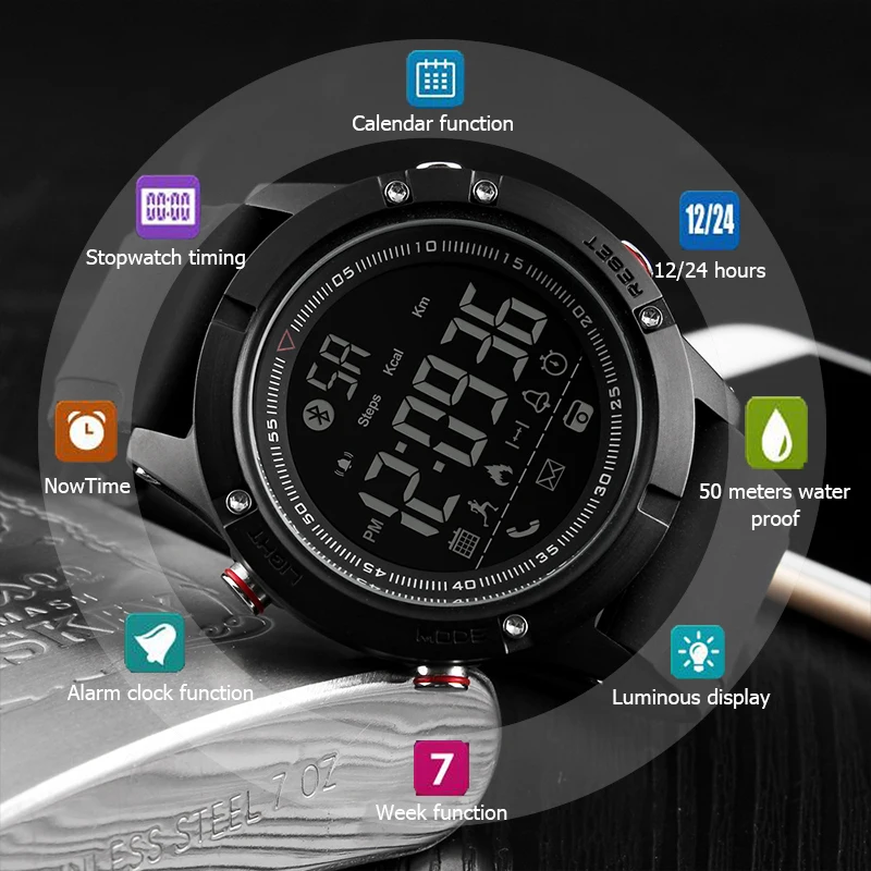 

Professional Smart Watches Bluetooth Connect Running Exercise Sports Wristwatches Fitness Tracker Message Call Reminder Clock