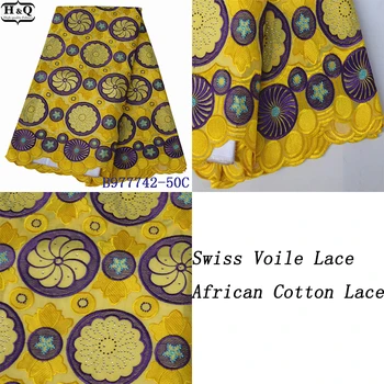 

Yellow Flower Lace African Dry Lace Fabric Nigerian Lace Fabric High Quality 2020 Swiss Voile Lace In Switzerland For Sewing