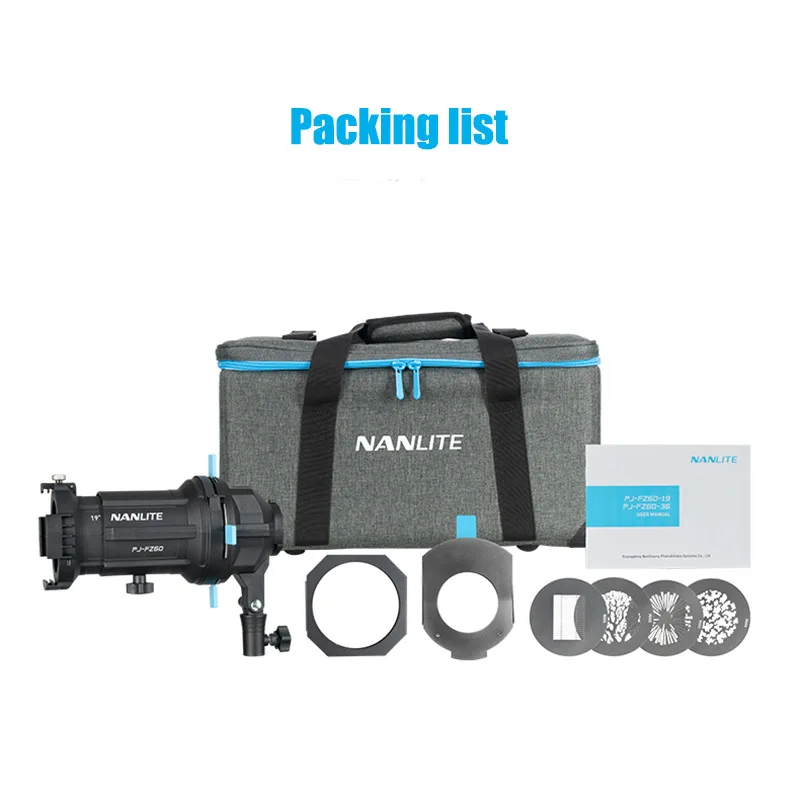 Nanlite 19° Focusing Optical Spotlight Snoot Zooming Lens Light