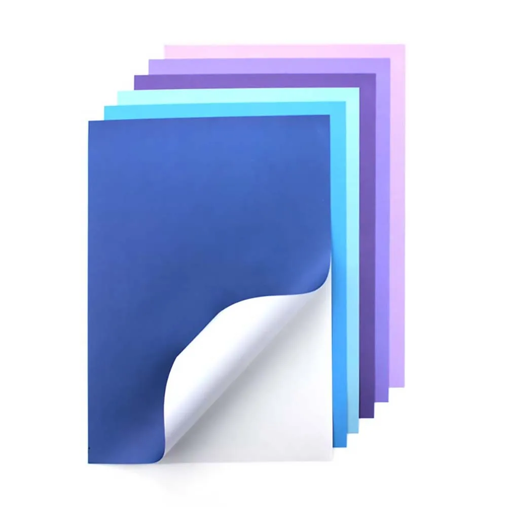 30pc Per Bag Of Color Shades Self Adhesive Cardstock Paper Card A4