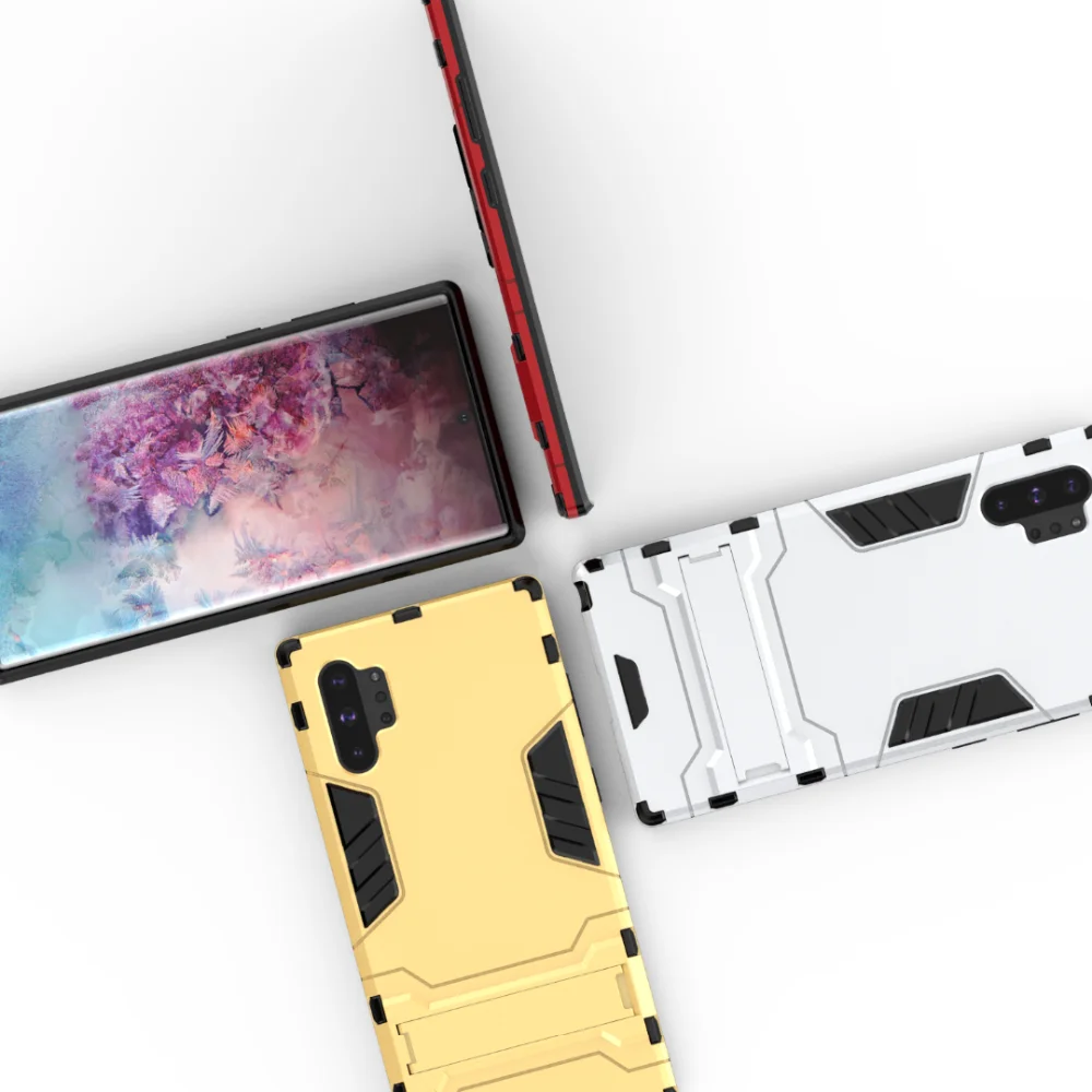 Сверхпрочный робот стойка для брони для samsung Galaxy Note 8 9 съемный ТПУ и ПК Прочный Гибридный чехол для Note 10 Plus
