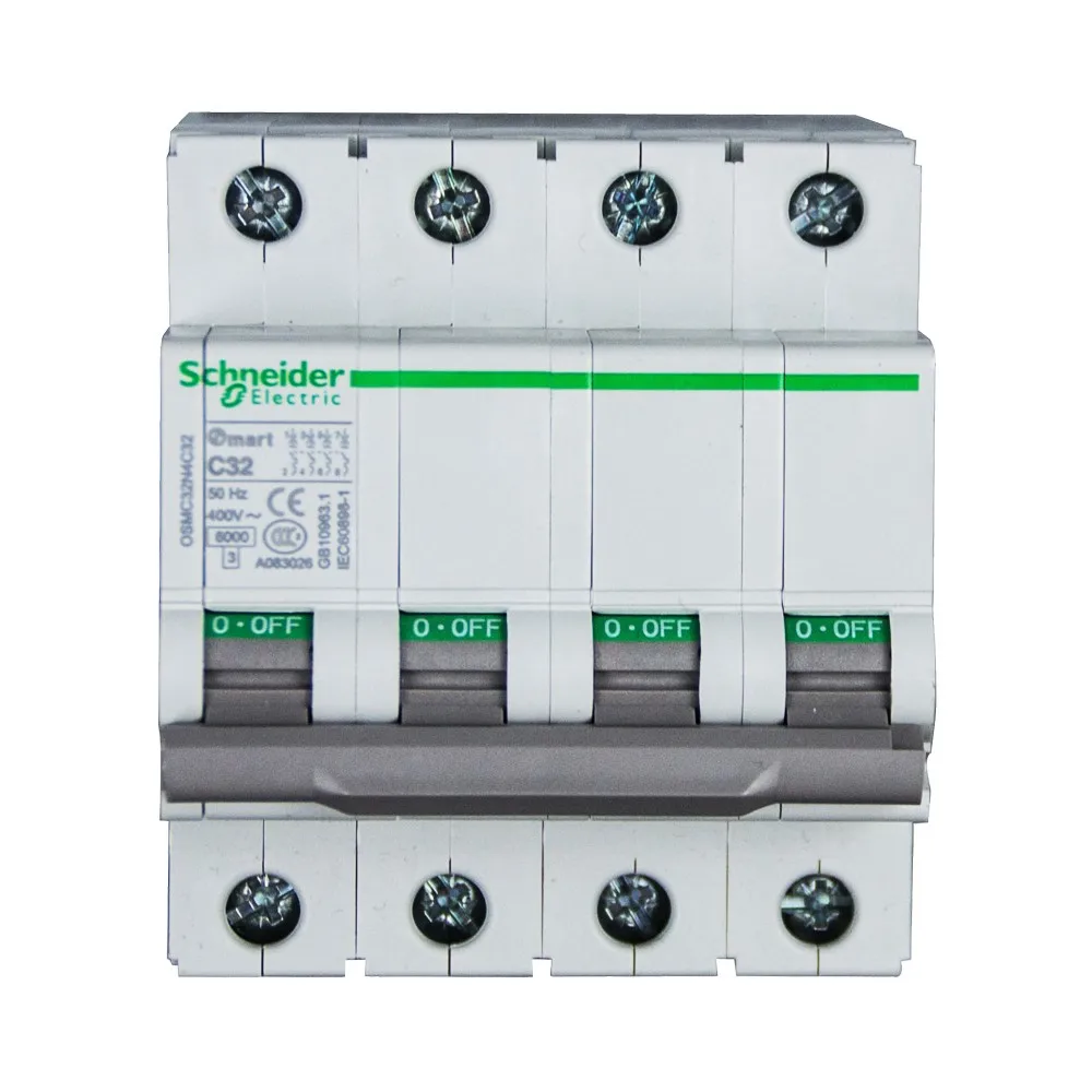 Exportação tipo d Interruptor de Qualidade Montagem em Trilho China Miniatura ac 400 v 50 hz 6ka Din 4 p 1a 6a