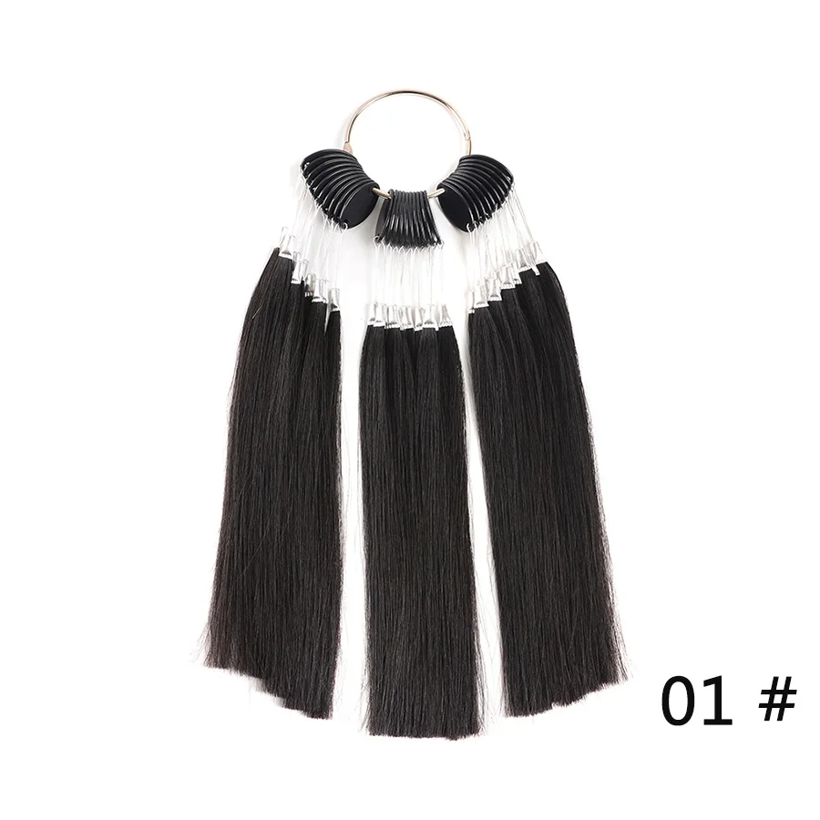 100% human hair colorin color chart hair strands test rings For beauty salon hairdressing salon supplies on rings