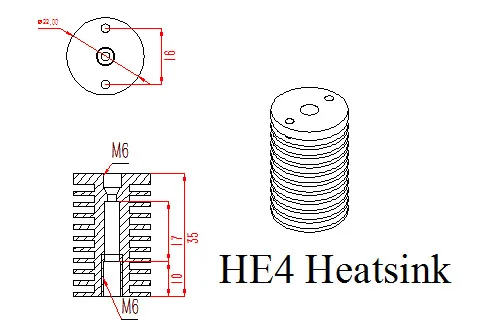 Обновленный Одноцветный экструдер Hotend сопло 0 4 мм 1 75 мм диаметр нити Аксессуары для 3d принтера части J Head HE3D HE4 ZONESTAR