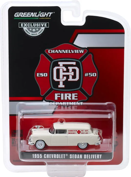 GreenLight 1:64 1955 Chevy седан доставка модель автомобиля из сплава металлические игрушки