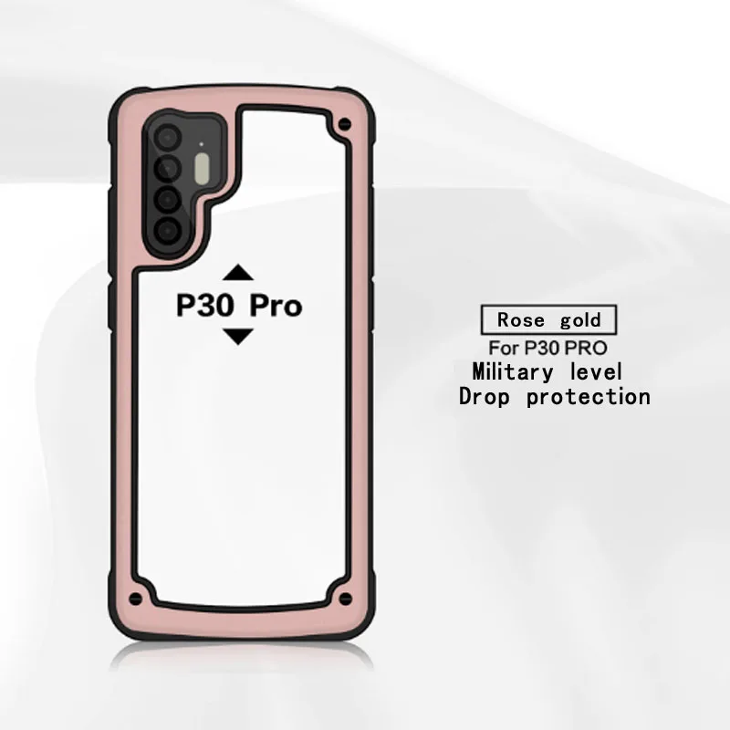 Weloan для huawei P30 PRO LITE MATE20 Y6 7 8 9 NOVA3 P Smart Z подушка безопасности, защита от падения, Прозрачный Акриловый чехол из ТПУ - Цвет: rose gold