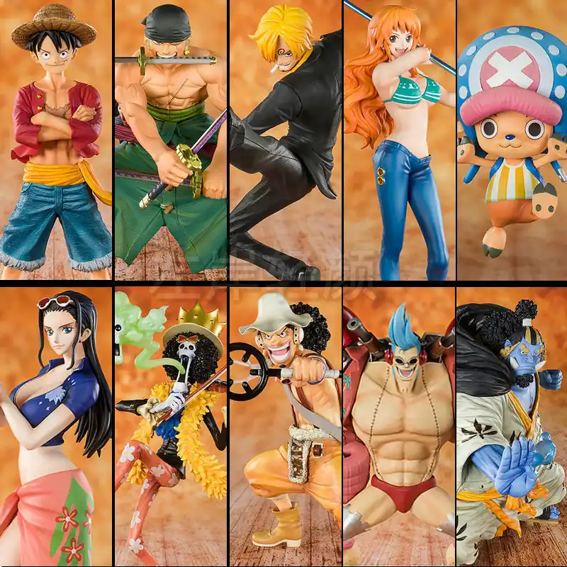 アニメワンピースth記念版ルフィフィギュアゾロサンナミチョッパーニコ ロビンブルックpvcアクションフィギュアモデル人形おもちゃ アクション トイ フィギュア Aliexpress