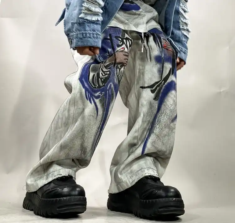 Baggy punk jeans Clearance
