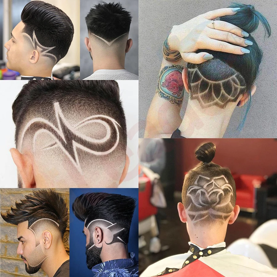20x Hair Styling Tattoo Template Salon Barber DIY Hairdressing Model  Stencil Kit | eBay
