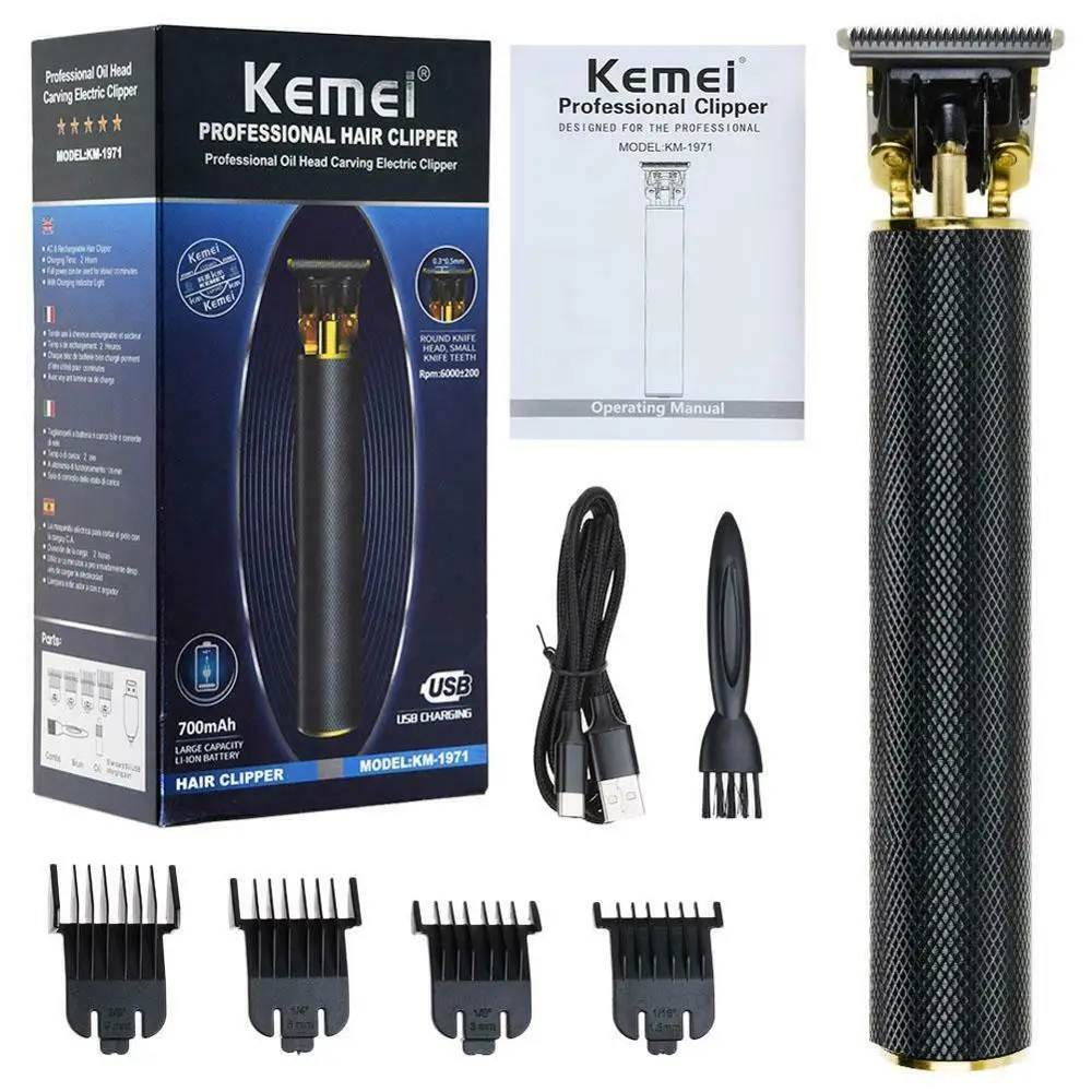 Беспроводная Машинка для стрижки волос Kemei-1971 Pro T-Outliner | Бытовая техника