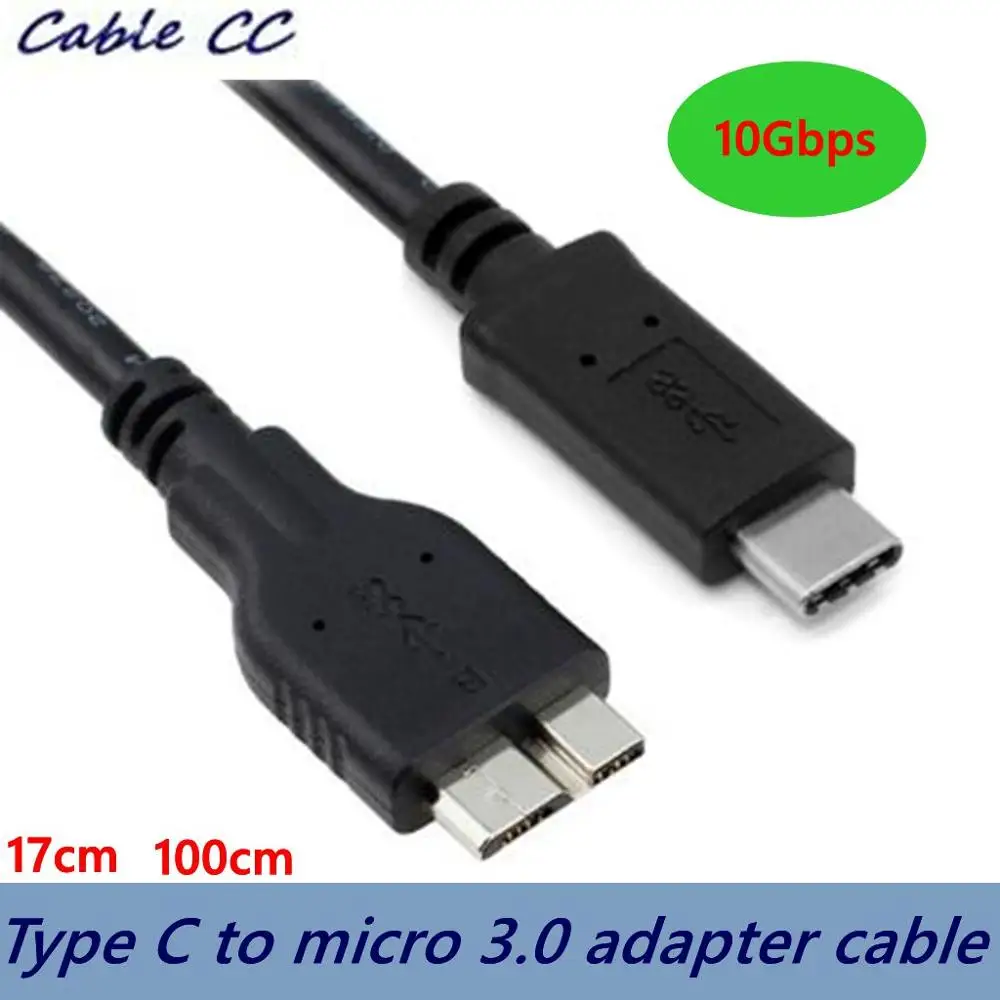 1 м 17 см USB 3.1 Type C к 3 0 Micro B 10 контактный кабель 5 Гбит/с разъем для передачи данных
