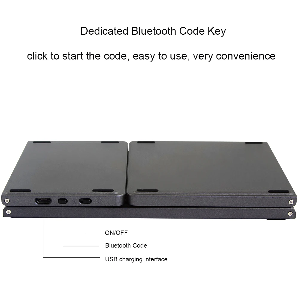 CHUYI Мини Складная Bluetooth клавиатура беспроводная ультра тонкая портативная складной тачпад Клавиатура и мышь комбо для MacBook IPad PC